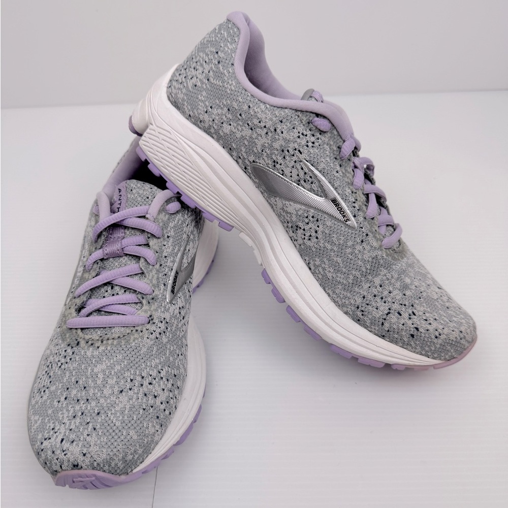 Brooks Anthem 2 Sneakers Women’s 6 Gray/ Purple 1202931B013 Lace Up Athletic